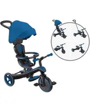 Globber Explorer 4in1 Kids Trike w/ Folding Canopy Royal Blue