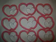BULK LOT of 9 Plastic Cookie Cutters Valentine's Day Hearts Love by Bradshaw NEW
