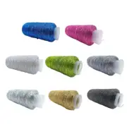 Sparkling Metallic Yarn Crochet Knitting Thread Yarn, Polyester Thread 200g/Roll