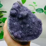1736g Natural Amethyst Geode Mineral Specimen Crystal Quartz Energy Decoration