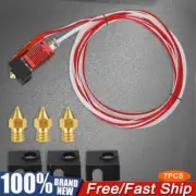 7pcs Extruder Hotend 0.4mm Nozzle Kit with PTFE Tubing+Silicone Sleeve Cover