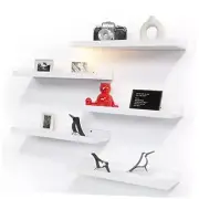 5 Set Floating Shelves, Wall Mounted Shelves for Wall 5pcs*15.75in White