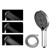 ACA Black 3 Functions Round ABS Plastic Handheld Shower Head 1.5m SUS Hose WELS