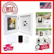 Paw Print Pet Keepsake Hinge Photo Frame + Ink Pad Kit | Dog Paw Print Kit | ...