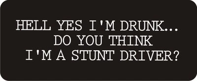 3 - Hell Yes I'm Drunk...Do You Think I'm A Stunt Driver R BS184