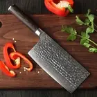 Cleaver Knife Kitchen Slicing Meat Vegetable VG10 Damascus Steel Wood Handle Cut