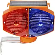 Roadblock Warning Light - Warning Flashing Caution Lights, Waterproof Flashing Light LED Double Side Solar Flashing Light for Forklift Construction Vehicles