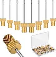 Jinei 36 Pack Brass Ball Pump Needles with Storage Case No Break Heavy Duty Air Pump Inflation Devices and Accessories for Blowing up Basketball Rugby Soccer Volleyball Beach Yoga Ball