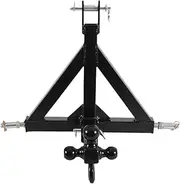 3 Point Trailer Hitch 2" Receiver Trailer Ball Hitch W/Towing Hook, Heavy Duty Drawbar Adapter Category 1 Tractor Tow,Compatible With Kioti