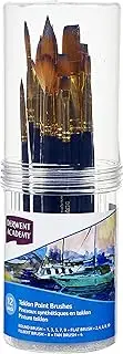 DERWENT(R) R310345 Academy TAKLON Paint Brush, Cylinder Set Small 12PK