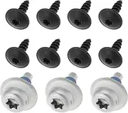 EMSea 1 Set Engine Undertray Under Cover Tray Bolt Screw Fixing Set Compatible with VW Golf MK7 R GTI Includes 3 Fender Bolts and 8 Lower Fender Screws