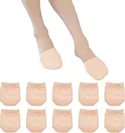 MARRON SMITH 5 Pairs Premium Cotton Mule Socks for Women Well-Made Toe Topper No-Show Liner Socks, Comfortable, Breathable