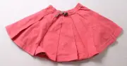 Mini Boden Girl's Pull-On Twirly Pleated Skirt AN3 Rose Pink Cord Size 5-6Y NWT
