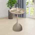 Small Round Side End Table Modern for Apartment Living Room Indoor Outdoor