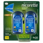 Nicorette Fruitdrops Lozenge Extra Strength 4 x 20 Pack