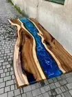 Epoxy River Resin Table, Live Edge Dining Table, Home Coffee Table, Epoxy Table