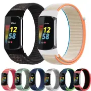 Woven Sport For Fitbit Charge 5 Band Strap Nylon Loop Breathable Wrist