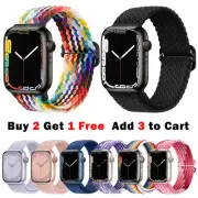 Braided Solo Loop Nylon Strap Elastic Band for Apple Watch 10 Ultra 9 8 7 654 SE