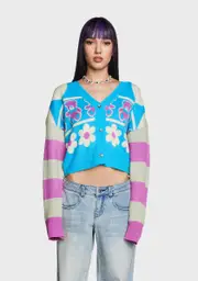 [NGOrder] Teddy Bear Picnic Striped Cardigan