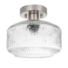 DSMJFU Semi Flush Mount Ceiling Light, Vintage Small Ceiling Light Fixture, T...