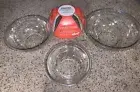 New! Pyrex Originals Clear 3 Piece Mixing Bowl Set