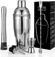 Cocktail Shaker Set, 6-Piece Bartender Kit Premium Shakers Bartending: Martini S