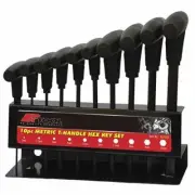 PK TOOL 10pcs T Handle Hex Key Set Metric Allen Keys T Bar Wrench