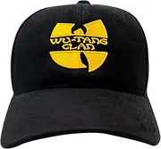 [Wu-Tang Clan] Embroidered Logo Adjustable Snapback Hat Black, Black