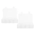2 Pcs Multi Compartment Storage Box Grids Plastic Case with Dividers