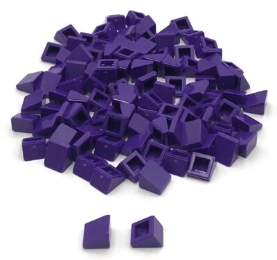 Lego 100 New Dark Purple Slope 30 1 x 1 x 2/3 Sloped Pieces