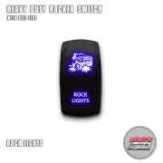 BLUE Laser LED Rocker Switch 5PIN Dual Light 20A ON OFF For Jeep - ROCK LIGHTS (for: Jeep)