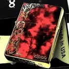 Zippo Arabesque Marble Print Processing Red Gold Insert Mirror Coating Lighter