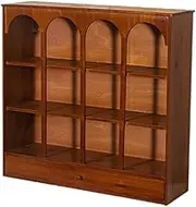 JISADER Vintage Countertop Cabinet Display Case Desktop Display Wood Organizer for Bedroom