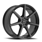1 Motiv 17x7.5 5X112 / 5X4.50 +40 432B Rigor Gloss Black Wheel Rim (for: Audi)