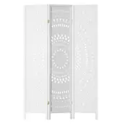 Artiss 3 Panel Room Divider Screen 132x170cm Circle White