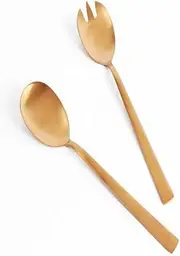 GABEL & TELLER Salad Server 2 Pieces Set, Satin Copper