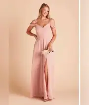 Birdy Grey DEVIN CONVERTIBLE DRESS CHIFFON DUSTY ROSE Medium NEW NWT Slit