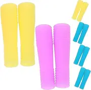 Ipetboom 1set Silicone Cuticle Scissors Handle Sleeves Non Slip Safety Covers for Manicure Tools Comfortable Grip Protectors for Cuticle Trimmers and Nail Care Random Color 6pairs