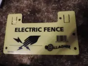 Gallagher Electric Fence Sign G602404 yellow