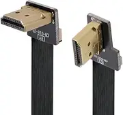 xiwai 10CM CYFPV Dual 90 Degree Right-Up Angled HDMI Type A Male to Male HDTV FPC Flat Cable for FPV HDTV Multicopter Aerial Photography