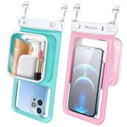 [Floatable] Floating Waterproof Phone Pouch 2 Pack-Up to 8.5", Large Space