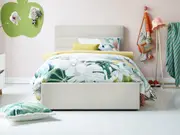 Paddington Bed Frame (with 1 drawer storage base) - King Single / Ivory