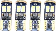 Aswalling T10 168 Led Car Bulb 4Pcs 194 W5W 12-SMD 3030 Chipset Led Bulbs Canbus for Car Interior Dome Map Door Courtesy License Plate Lights White Cb T10-12Smd-3030
