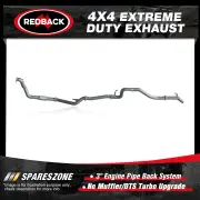 Redback 4x4 Exhaust No Muffler for Toyota Landcruiser 105 1HZ 98-07 DTS Turbo