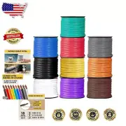 Assorted Colors 10 Roll 18 Gauge Copper Clad Aluminum Wire - Durable & Flexible