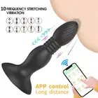APP Remote Control Prostate Massager Anal Butt Plug Thrusting Vibrating Sex Toy