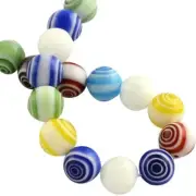 10 Wholesale Beads Millefiori Assorted Lot Bulk 8mm Swirl Mixed Set