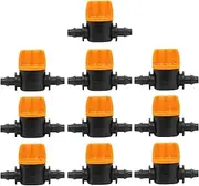 Drip Irrigation Valve, Drip Irrigation Valve, Garden Tubing System, Weather-Resistant Material, Easy Installation, 10 Pieces, for Home Garage Backyard