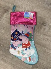17 inch Christmas Stocking Peppa Pig Ice Skating with Friends