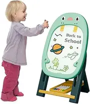Kids Art Easel - Double Sided Standing Art Easel with Chalk Board - Portable Toddler Art Easel with Painting Accessories, BirthdayToddler